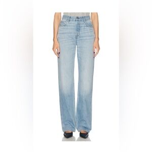 GRLFRND Light Blue Graham High Rise Straight Leg Jeans